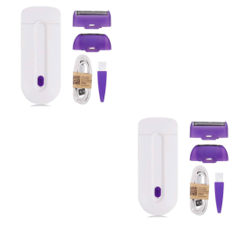 Induction Type Lady Hair Removal Device Epilator Laser Hair Removal Shaver (Option: US-Opp 2PCS)